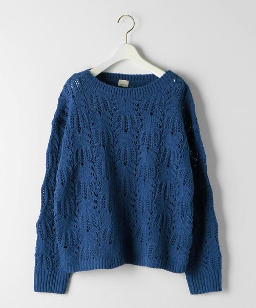 green label relaxing（グリーンレーベルリラクシング）の「スカシアミ プルオーバー ニット（ニット/セーター・レディース・コバルトブルー/オフホワイト/ブラック・FREE）」の17枚目の写真