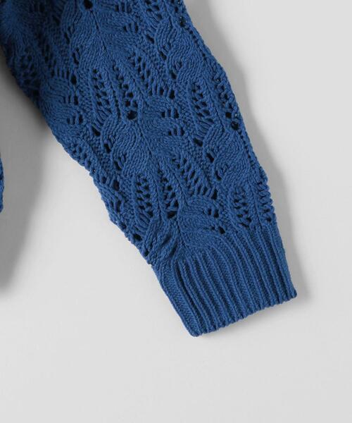 green label relaxing（グリーンレーベルリラクシング）の「スカシアミ プルオーバー ニット（ニット/セーター・レディース・コバルトブルー/オフホワイト/ブラック・FREE）」の20枚目の写真