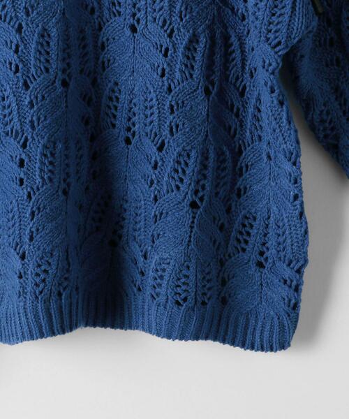 green label relaxing（グリーンレーベルリラクシング）の「スカシアミ プルオーバー ニット（ニット/セーター・レディース・コバルトブルー/オフホワイト/ブラック・FREE）」の21枚目の写真
