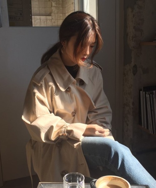 HALEY PESCA(ヘーリーペスカ)の「HALEY PESCA/オーバーサイズ ロングトレンチコート(トレンチコート・レディース・ベージュ/ネイビー・SMALL/MEDIUM/LARGE)」の10枚目の写真