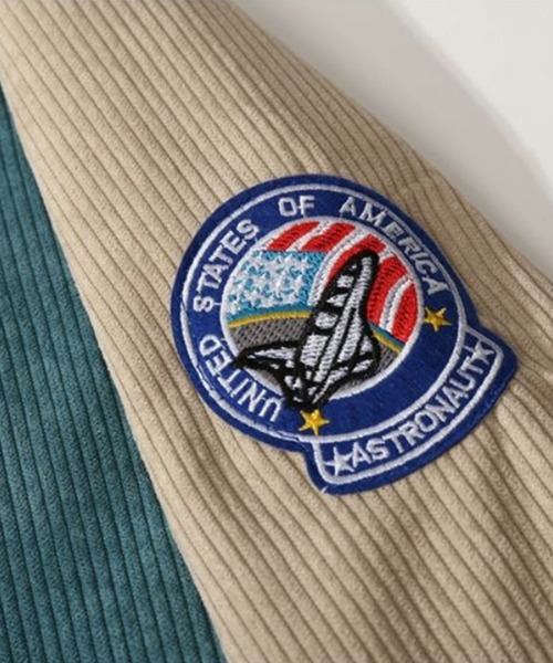 HOOK（フック）の「【HOOK】 アメカジ配色クマワッペンスタジャンジャケット（スタジャン・メンズ・ブラック/レッド/グリーン/ブラック系その他/グリーン系その他/ブラック系その他2/グリーン系その他2・M/L/XL/XXL）」の11枚目の写真