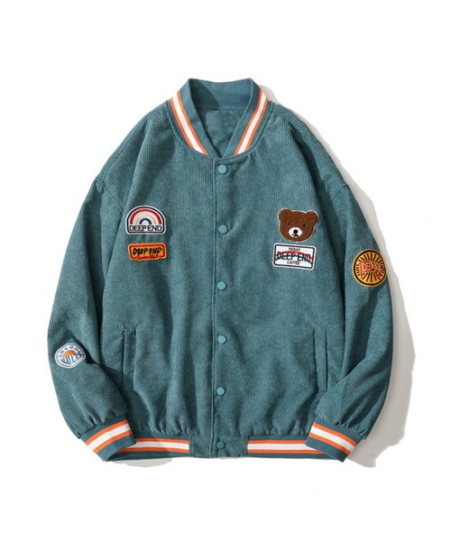 セール】【HOOK】 アメカジ配色クマワッペンスタジャンジャケット
