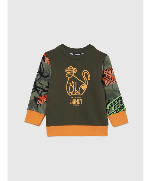 DIESEL KID ベビー スウェット カモフラ 総柄プリント アニマルモチーフ