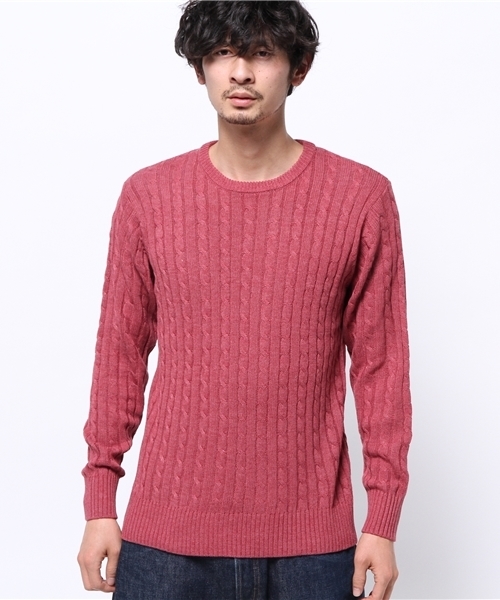 WEGO（ウィゴー）の「WEGO/ケーブルニット（ニット/セーター・メンズ・ホワイト/杢グレー/ネイビー/レッド/その他1/その他2・SMALL/MEDIUM/LARGE）」の17枚目の写真