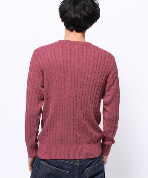 WEGO（ウィゴー）の「WEGO/ケーブルニット（ニット/セーター・メンズ・ホワイト/杢グレー/ネイビー/レッド/その他1/その他2・SMALL/MEDIUM/LARGE）」の19枚目の写真