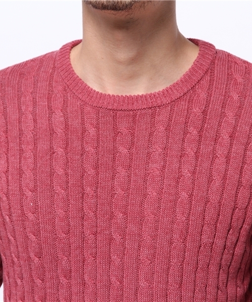 WEGO（ウィゴー）の「WEGO/ケーブルニット（ニット/セーター・メンズ・ホワイト/杢グレー/ネイビー/レッド/その他1/その他2・SMALL/MEDIUM/LARGE）」の20枚目の写真