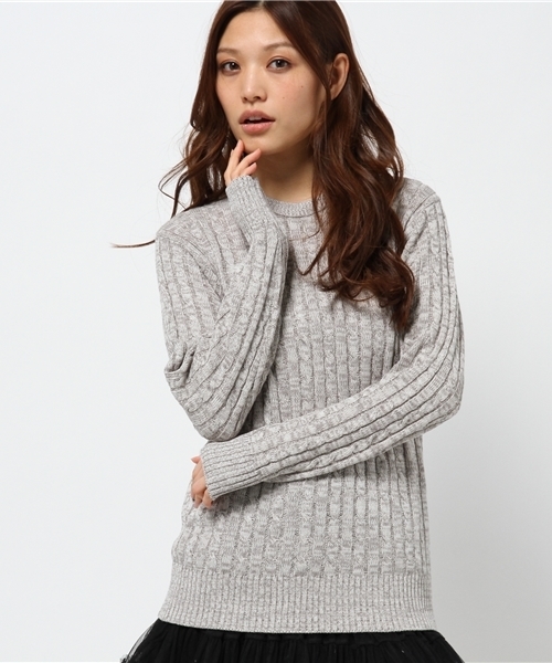 WEGO（ウィゴー）の「WEGO/ケーブルニット（ニット/セーター・メンズ・ホワイト/杢グレー/ネイビー/レッド/その他1/その他2・SMALL/MEDIUM/LARGE）」の15枚目の写真