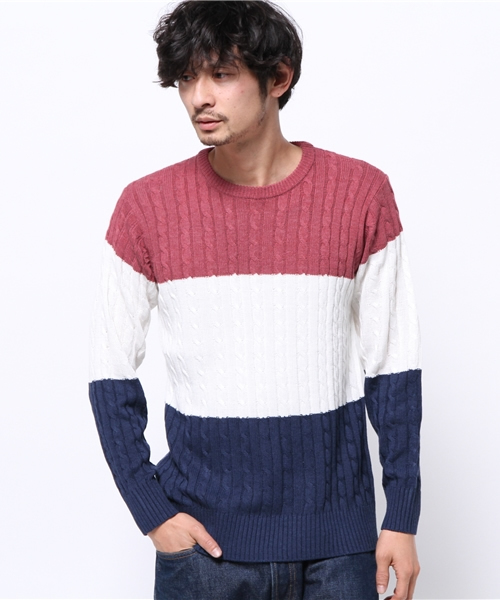 WEGO（ウィゴー）の「WEGO/ケーブルニット（ニット/セーター・メンズ・ホワイト/杢グレー/ネイビー/レッド/その他1/その他2・SMALL/MEDIUM/LARGE）」の16枚目の写真