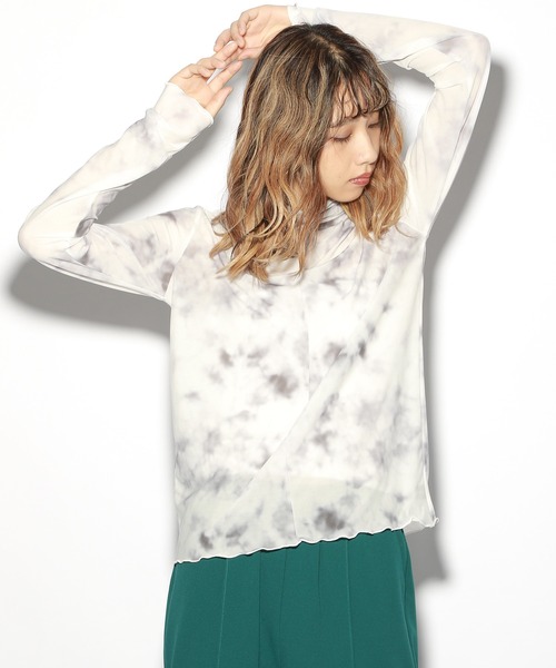 PBLIM(ページボーイリム)の「【PAGEBOYLIM】チュールタートル(Tシャツ/カットソー・レディース・グリーン/パープル/グレー系その他/ブラック・FREE)」の14枚目の写真