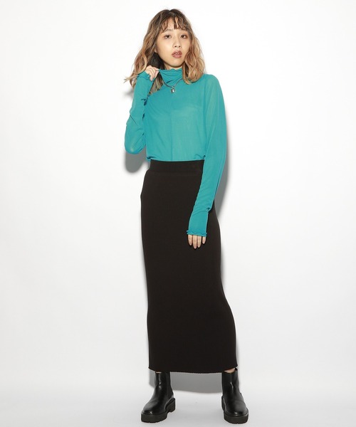 PBLIM(ページボーイリム)の「【PAGEBOYLIM】チュールタートル(Tシャツ/カットソー・レディース・グリーン/パープル/グレー系その他/ブラック・FREE)」の13枚目の写真