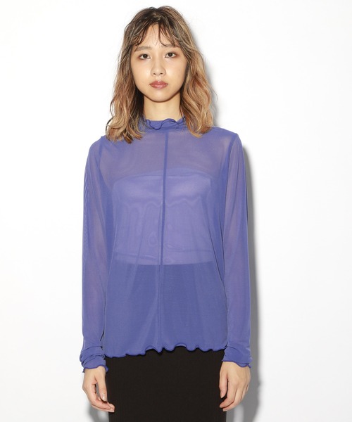 PBLIM(ページボーイリム)の「【PAGEBOYLIM】チュールタートル(Tシャツ/カットソー・レディース・グリーン/パープル/グレー系その他/ブラック・FREE)」の7枚目の写真