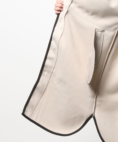 Lugnoncure（ルノンキュール）の「カットメルトンロングコート（ノーカラーコート・レディース・ベージュ/ブラウン/チャコール・ﾌﾘ-）」の5枚目の写真