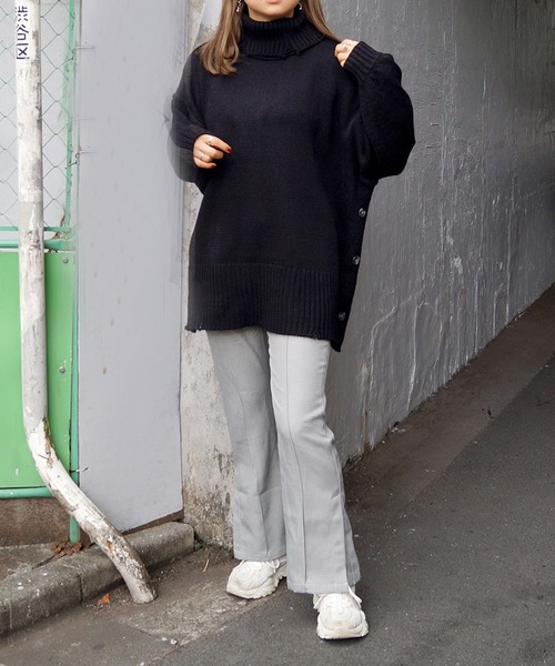 179/WG(イチナナキュウダブルジー)の「ハイネックモヘアタッチニット(ニット/セーター・レディース・ブラック/グリーン/オフホワイト・FREE)」の22枚目の写真