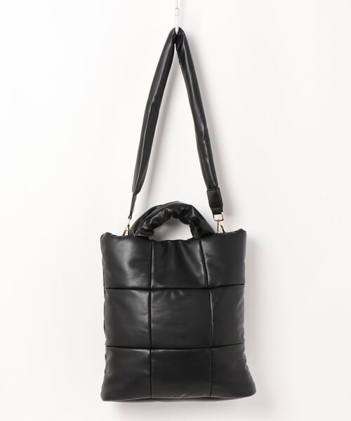 CACHELLIE（カシェリエ）の「【CACHELLIE】キルティング風ハンドバッグ（ハンドバッグ・レディース・オフホワイト/オレンジ系その他/ブラック・FREE）」の2枚目の写真