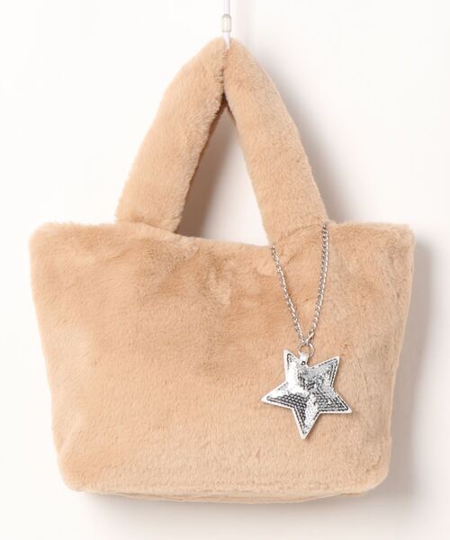 Abahouse Devinette（ドゥヴィネット）の「【mieux un】《今年も登場》フェイクファーミニトート（トートバッグ・レディース・チャコールグレー/ブラック/グレー/ベージュ/ブラウン系その他・フリー）」の5枚目の写真