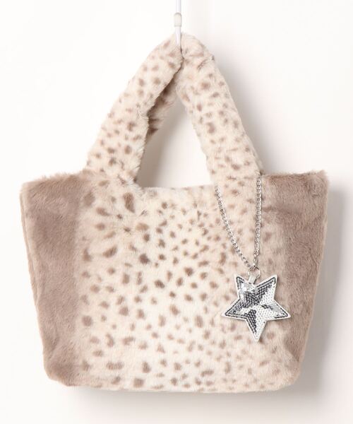 Abahouse Devinette（ドゥヴィネット）の「【mieux un】《今年も登場》フェイクファーミニトート（トートバッグ・レディース・チャコールグレー/ブラック/グレー/ベージュ/ブラウン系その他・フリー）」の4枚目の写真