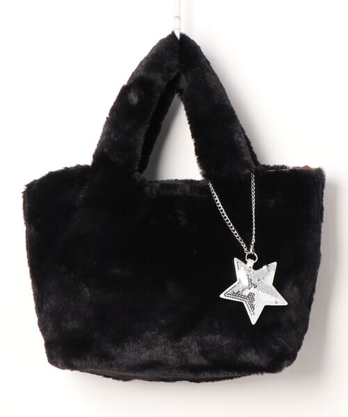 Abahouse Devinette（ドゥヴィネット）の「【mieux un】《今年も登場》フェイクファーミニトート（トートバッグ・レディース・チャコールグレー/ブラック/グレー/ベージュ/ブラウン系その他・フリー）」の2枚目の写真