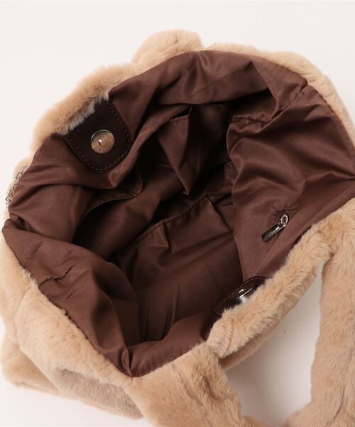 Abahouse Devinette（ドゥヴィネット）の「【mieux un】《今年も登場》フェイクファーミニトート（トートバッグ・レディース・チャコールグレー/ブラック/グレー/ベージュ/ブラウン系その他・フリー）」の8枚目の写真