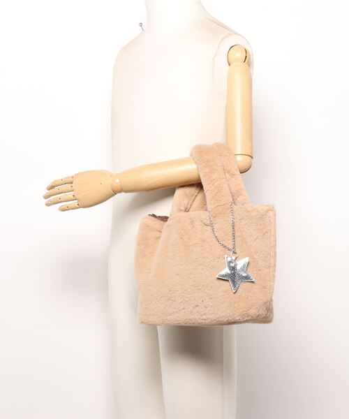 Abahouse Devinette（ドゥヴィネット）の「【mieux un】《今年も登場》フェイクファーミニトート（トートバッグ・レディース・チャコールグレー/ブラック/グレー/ベージュ/ブラウン系その他・フリー）」の9枚目の写真