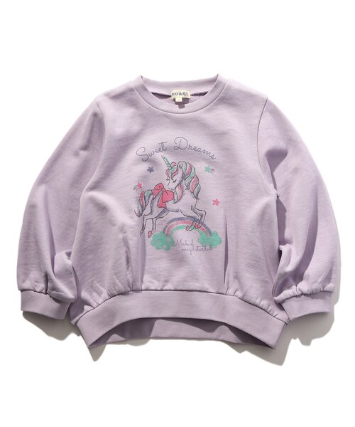 SHOO・LA・RUE（シューラルー）の「◆【90-130cm】裏毛GIRLS4柄アソートスウェット（スウェット・キッズ・サックスブルー/ライトパープル/ベビーピンク/アイボリー系・11/10/12/13/09）」の3枚目の写真