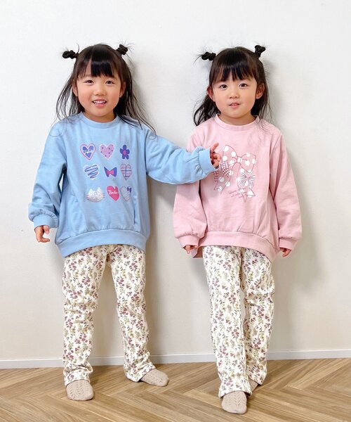 SHOO・LA・RUE（シューラルー）の「◆【90-130cm】裏毛GIRLS4柄アソートスウェット（スウェット・キッズ・サックスブルー/ライトパープル/ベビーピンク/アイボリー系・11/10/12/13/09）」の5枚目の写真
