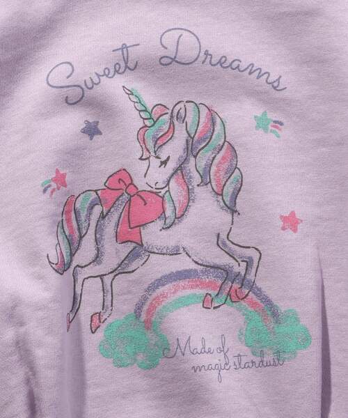 SHOO・LA・RUE（シューラルー）の「◆【90-130cm】裏毛GIRLS4柄アソートスウェット（スウェット・キッズ・サックスブルー/ライトパープル/ベビーピンク/アイボリー系・11/10/12/13/09）」の6枚目の写真