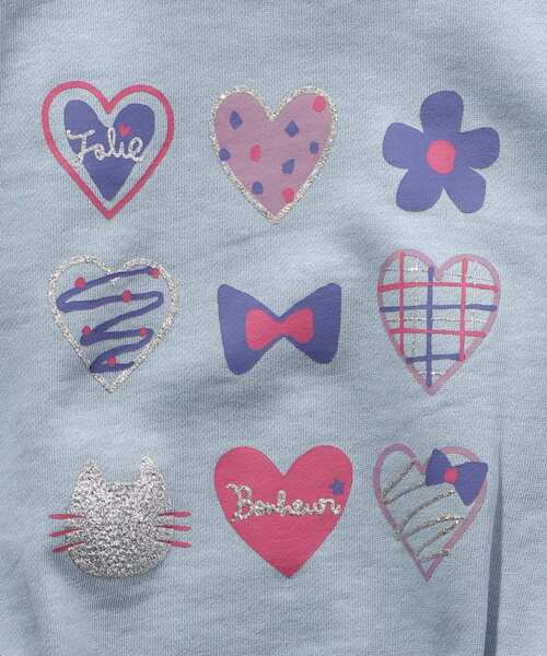 SHOO・LA・RUE（シューラルー）の「◆【90-130cm】裏毛GIRLS4柄アソートスウェット（スウェット・キッズ・サックスブルー/ライトパープル/ベビーピンク/アイボリー系・11/10/12/13/09）」の14枚目の写真