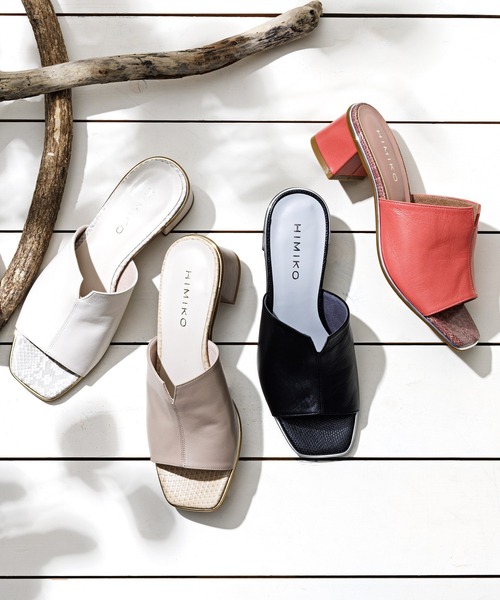 HIMIKO（ヒミコ）の「【HIMIKO】ミュールサンダル/621225（サンダル・レディース・ブラック/ベージュ/ピンク/アイボリー・22.5cm/23.5cm/24.5cm/23.0cm/24.0cm/25.0cm/22.0cm/25.5cm/21.5cm）」の3枚目の写真