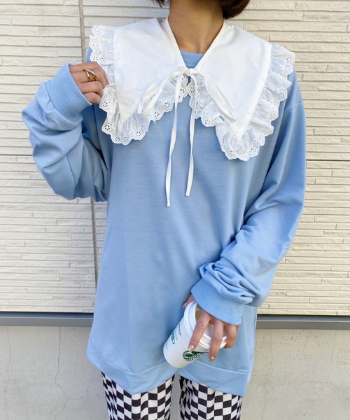 at12:03(アットイチニーゼロサン)の「コットンつけ襟(付け襟・レディース・ホワイト・FREE)」の4枚目の写真