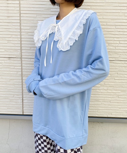 at12:03(アットイチニーゼロサン)の「コットンつけ襟(付け襟・レディース・ホワイト・FREE)」の5枚目の写真