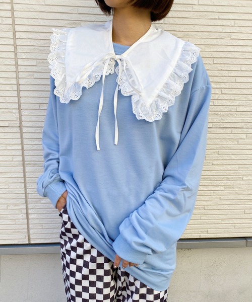 at12:03(アットイチニーゼロサン)の「コットンつけ襟(付け襟・レディース・ホワイト・FREE)」の6枚目の写真