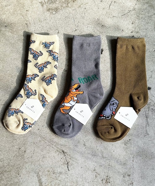 SHIZUTA（シズタ）の「SZT:靴下 キッズ ボーイスソックス 3足セット（ソックス/靴下・キッズ・ネイビー/グレー/グリーン/ベージュ・S/M）」の3枚目の写真