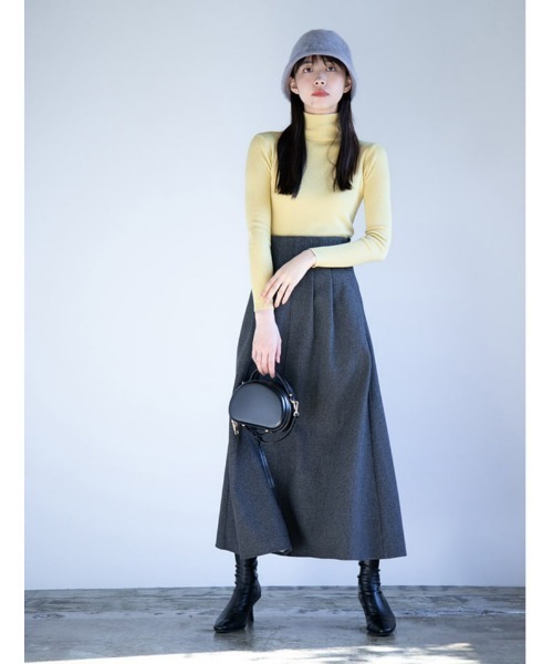 fifth(フィフス)の「【スタイリストプロデュース】ハイウエストタックフレアスカート(スカート・レディース・チャコールグレー/レッド/アイボリー・SMALL/MEDIUM)」の12枚目の写真