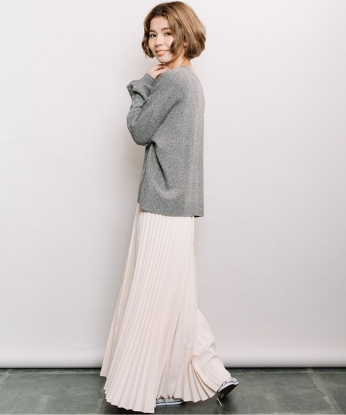 refinedworks（リファインドワークス）の「カラーネップクルーPO（ニット/セーター・レディース・ベージュ/ミント/グレー・FREE）」の6枚目の写真