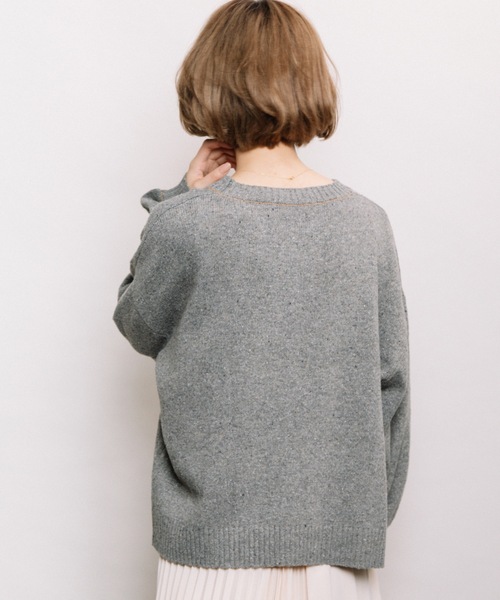 refinedworks（リファインドワークス）の「カラーネップクルーPO（ニット/セーター・レディース・ベージュ/ミント/グレー・FREE）」の22枚目の写真