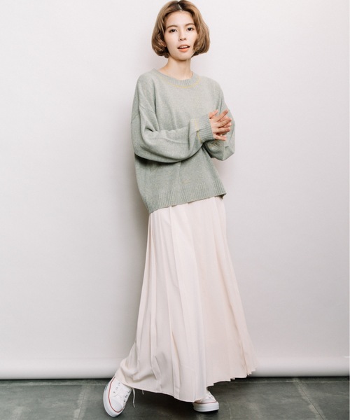 refinedworks（リファインドワークス）の「カラーネップクルーPO（ニット/セーター・レディース・ベージュ/ミント/グレー・FREE）」の18枚目の写真