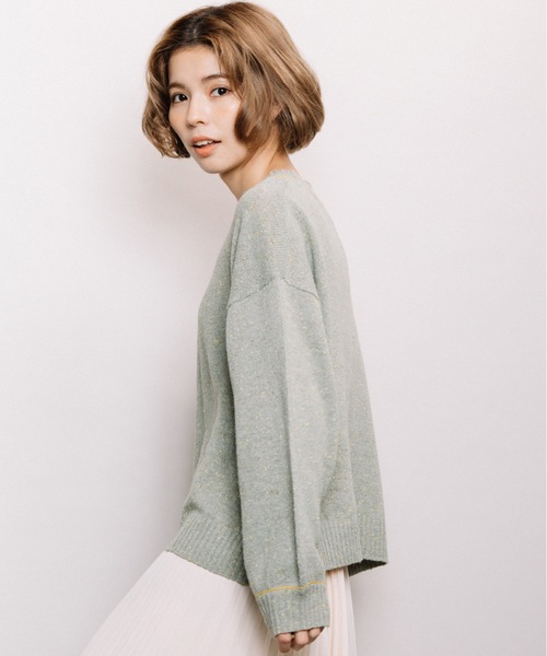 refinedworks（リファインドワークス）の「カラーネップクルーPO（ニット/セーター・レディース・ベージュ/ミント/グレー・FREE）」の8枚目の写真