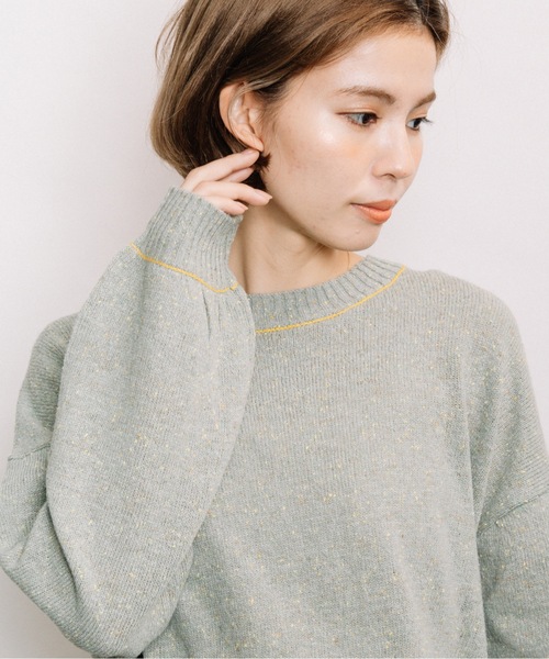 refinedworks（リファインドワークス）の「カラーネップクルーPO（ニット/セーター・レディース・ベージュ/ミント/グレー・FREE）」の21枚目の写真