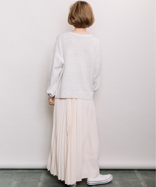 refinedworks（リファインドワークス）の「カラーネップクルーPO（ニット/セーター・レディース・ベージュ/ミント/グレー・FREE）」の15枚目の写真