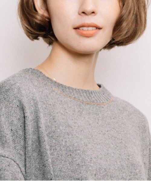 refinedworks（リファインドワークス）の「カラーネップクルーPO（ニット/セーター・レディース・ベージュ/ミント/グレー・FREE）」の4枚目の写真