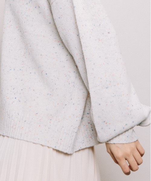 refinedworks（リファインドワークス）の「カラーネップクルーPO（ニット/セーター・レディース・ベージュ/ミント/グレー・FREE）」の9枚目の写真