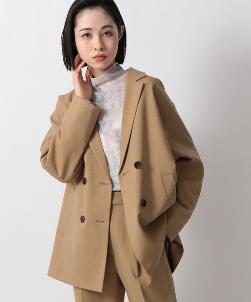 LOWRYS FARM（ローリーズファーム）の「ＬＡＮＡＴＥＣジャケット　257850（テーラードジャケット・レディース・アイボリー/ブラウン/ベージュ系その他/グリーン系その他・FREE）」の3枚目の写真