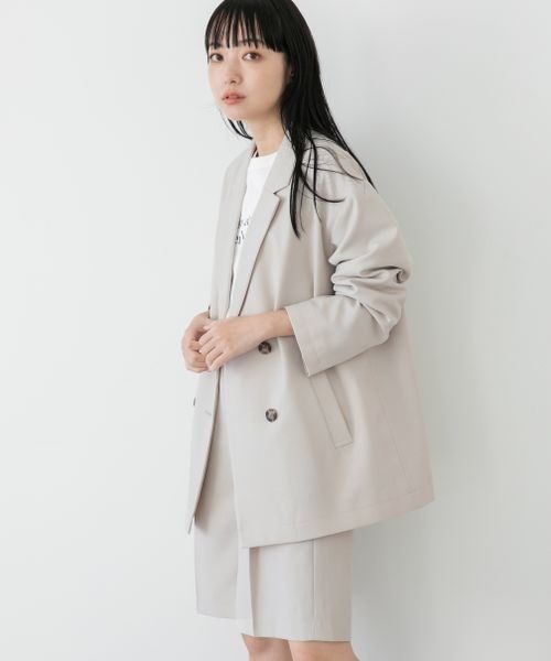 LOWRYS FARM（ローリーズファーム）の「ＬＡＮＡＴＥＣジャケット　257850（テーラードジャケット・レディース・アイボリー/ブラウン/ベージュ系その他/グリーン系その他・FREE）」の2枚目の写真