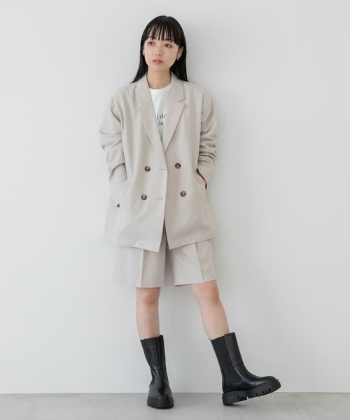 LOWRYS FARM（ローリーズファーム）の「ＬＡＮＡＴＥＣジャケット　257850（テーラードジャケット・レディース・アイボリー/ブラウン/ベージュ系その他/グリーン系その他・FREE）」の5枚目の写真