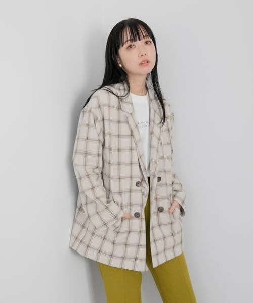 LOWRYS FARM（ローリーズファーム）の「ＬＡＮＡＴＥＣジャケット　257850（テーラードジャケット・レディース・アイボリー/ブラウン/ベージュ系その他/グリーン系その他・FREE）」の11枚目の写真