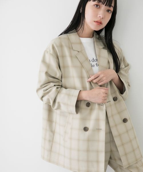 LOWRYS FARM（ローリーズファーム）の「ＬＡＮＡＴＥＣジャケット　257850（テーラードジャケット・レディース・アイボリー/ブラウン/ベージュ系その他/グリーン系その他・FREE）」の13枚目の写真