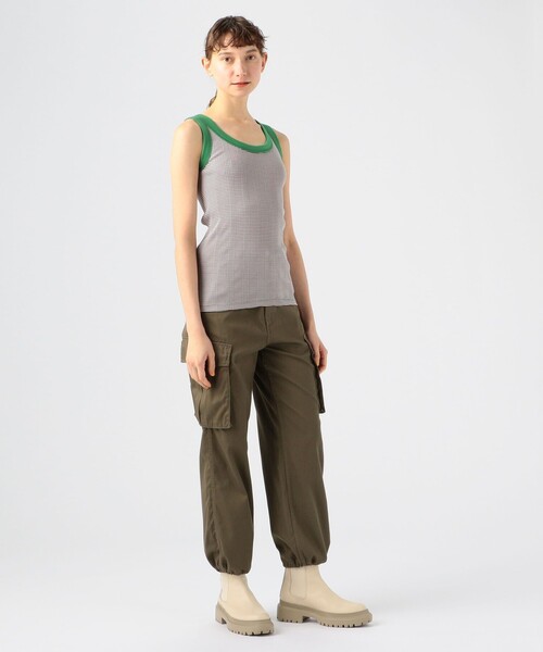 TOMORROWLAND （トゥモローランド）の「シルキーコットンランダムリブ タンクトップ（タンクトップ・レディース・ライトブルー/ネイビー/ホワイト系その他/レッド系その他2・S）」の14枚目の写真