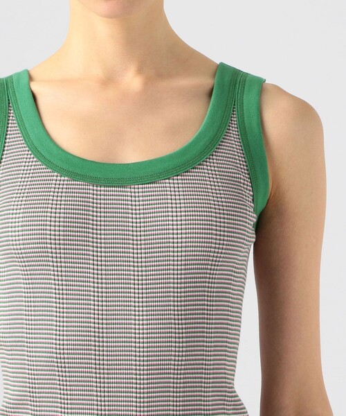 TOMORROWLAND （トゥモローランド）の「シルキーコットンランダムリブ タンクトップ（タンクトップ・レディース・ライトブルー/ネイビー/ホワイト系その他/レッド系その他2・S）」の9枚目の写真