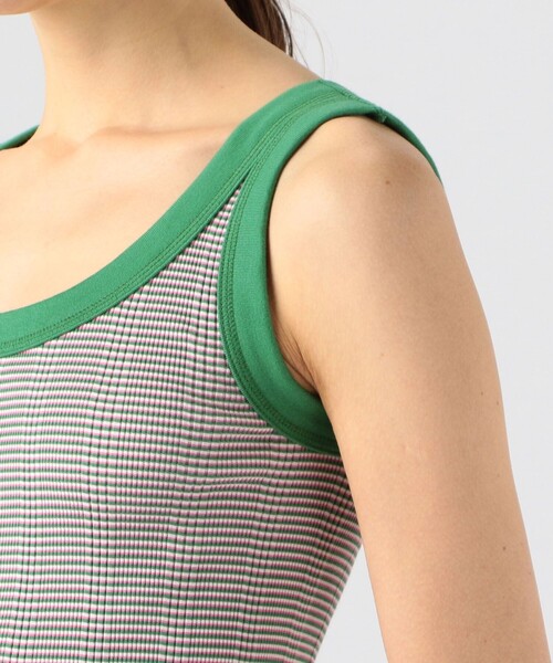 TOMORROWLAND （トゥモローランド）の「シルキーコットンランダムリブ タンクトップ（タンクトップ・レディース・ライトブルー/ネイビー/ホワイト系その他/レッド系その他2・S）」の8枚目の写真