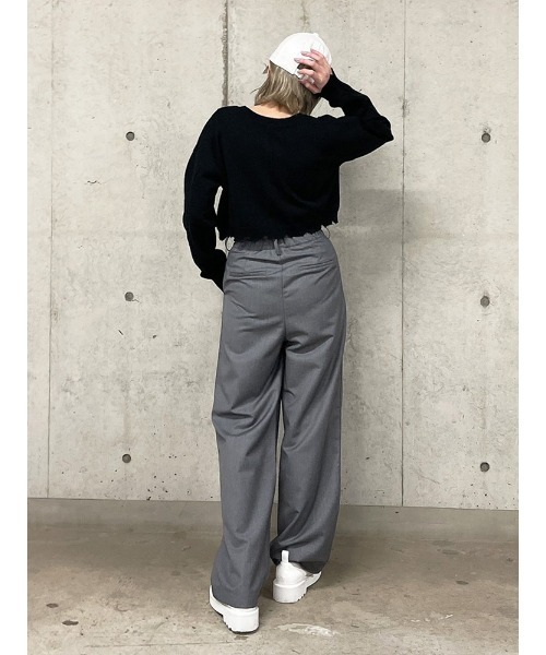 ENVYM(アンビー)の「ブロークンショートカーデTOPS(カーディガン/ボレロ・レディース・ピンク/ホワイト/ブラック・FREE)」の13枚目の写真